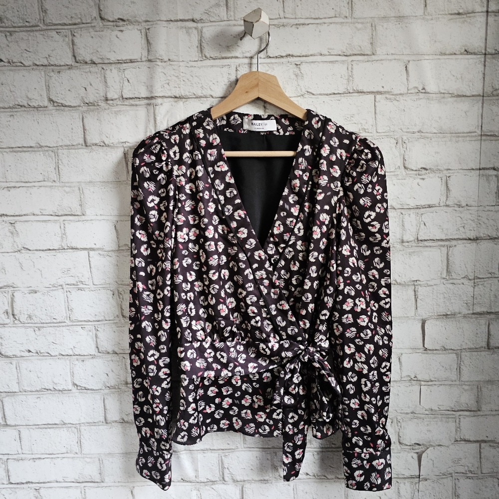 ☆ BAILEY 44 Marguerite Leopard Print Wrap Top, 4 ☆